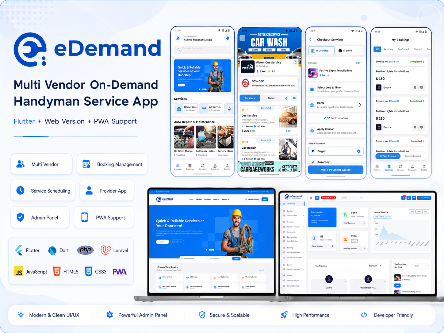 eDemand Multi-Vendor Handyman Service App