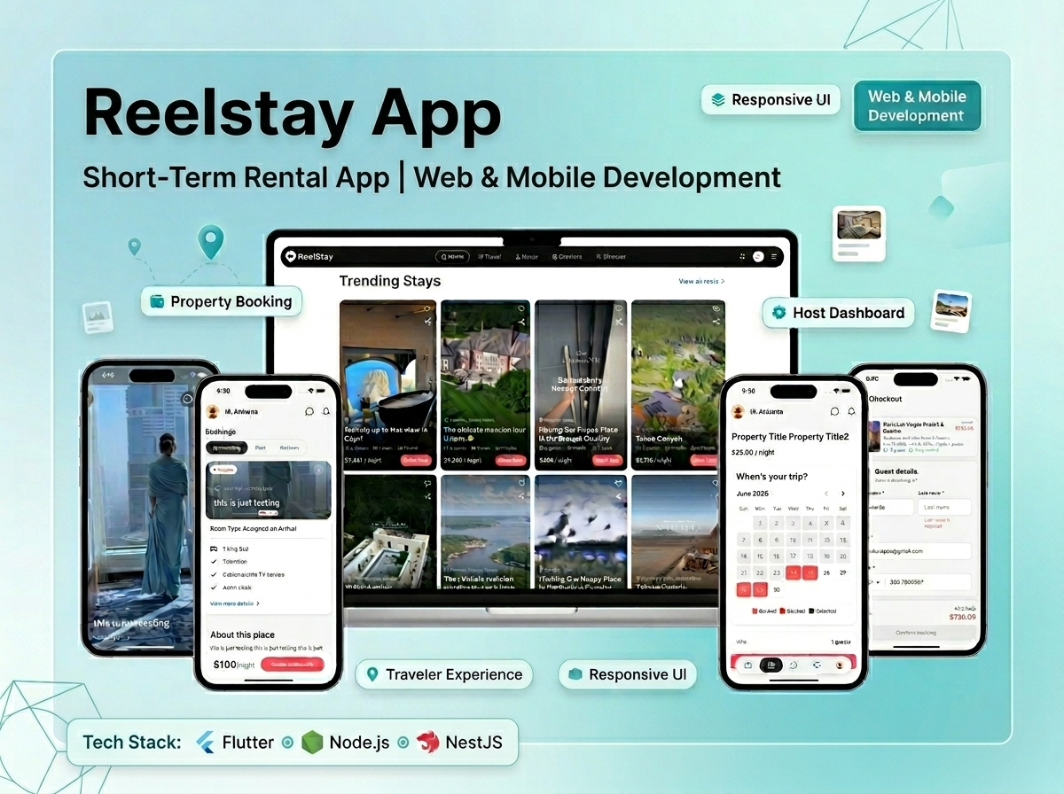 REELSTAY | Short-Term Rental App | Web & Mobile Development
